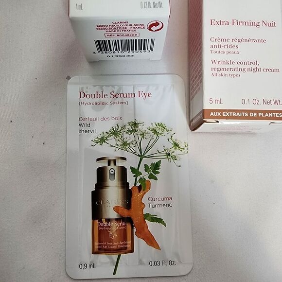 Clarins Skin Care Trial Set Gift Minis Serum Firming Smooth Cleansing Oil Wrinkl - Picture 2 of 7